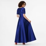 Royal Blue Satin Evening Dress - Image 7