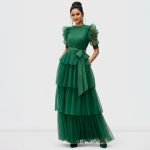 Elegant Ruffle Sleeve Maxi Dress - Image 2