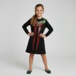 Girls Holiday Bow Knit Dress - Image 3