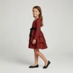 Girls Holiday Tartan Tiered Dress - Image 4