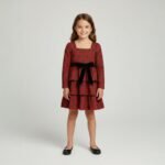 Girls Holiday Tartan Tiered Dress