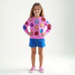 Girls Pink Gift Bow Christmas Sweater
