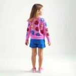 Girls Pink Gift Bow Christmas Sweater - Image 3