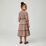 Girls Rosette Lace Tiered Dress - Image 5