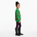 Kids Elf Pattern Green Christmas Sweater - Image 7