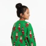 Kids Elf Pattern Green Christmas Sweater - Image 6