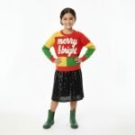Kids Merry & Bright Christmas Sweater - Image 4