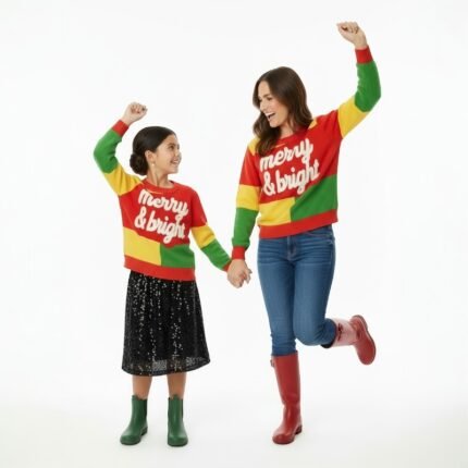 Kids Merry & Bright Christmas Sweater