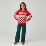 Kids Merry Stripe Christmas Sweater - Image 3