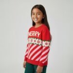 Kids Merry Stripe Christmas Sweater - Image 4