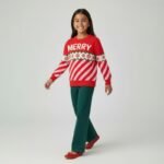 Kids Merry Stripe Christmas Sweater - Image 5