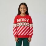 Kids Merry Stripe Christmas Sweater - Image 2