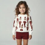Elf Print Christmas Sweater - Image 4