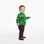 Mini Me Elf Pattern Green Christmas Sweater - Image 4