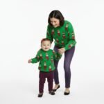 Mini Me Elf Pattern Green Christmas Sweater - Image 2