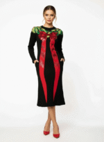 Holiday Bow Knit Midi Dress - Image 2