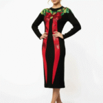 Holiday Bow Knit Midi Dress