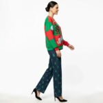 Festive Patchwork Christmas Sweater - Image 5