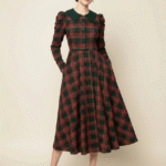 Vintage Plaid Christmas Dress