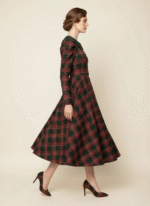 Vintage Plaid Christmas Dress - Image 4