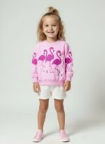 Pink Flamingo Kids Sweater - Image 3