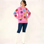 Pink Gift Bow Christmas Sweater - Image 3